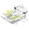 Original Vespa Treeboard Rubber Strips set for LX and S models - 65712645 - Image 2