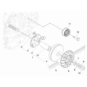 08. Vespa GTS 300 - Euro3 - 2012-2016 - ZAPM45202 - Variateur