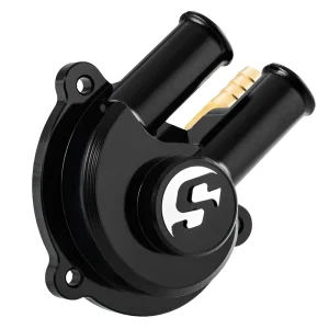 Pordoi Water Pump Cover - Vespa GTS - Piaggio MP3 / Carnaby etc. - 125cc ~ 300cc - 877528 - Black / Chrome / Silver